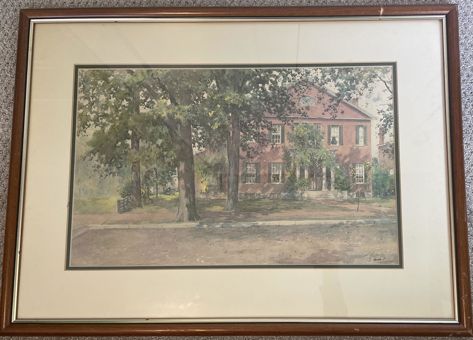 Authentic Limited Edition Paul Sawyier Print "Orlando Brown House" (1 of 5)