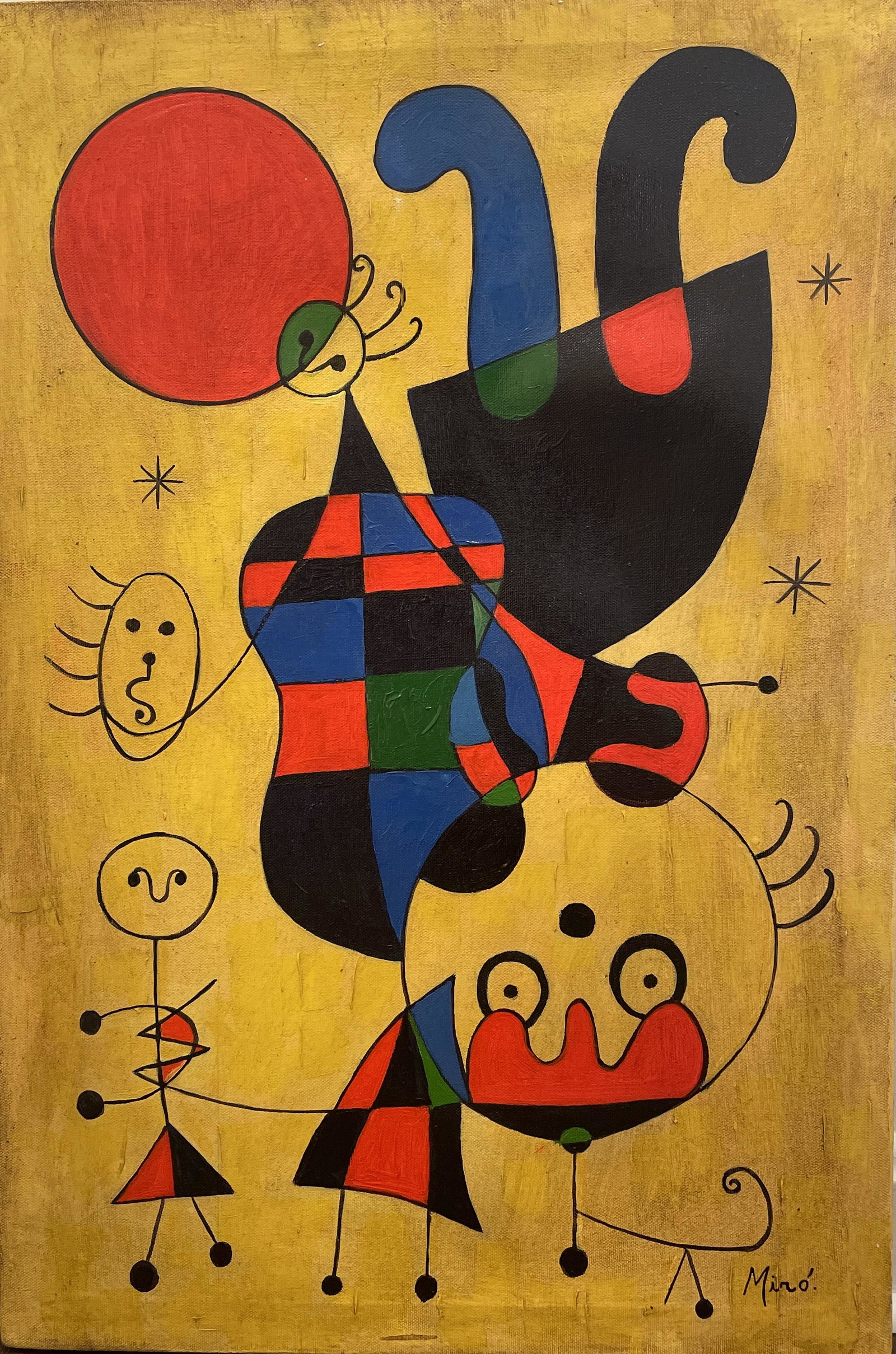 JOAN MIRO OIL ON CANVAS SIGNED (1 of 4)