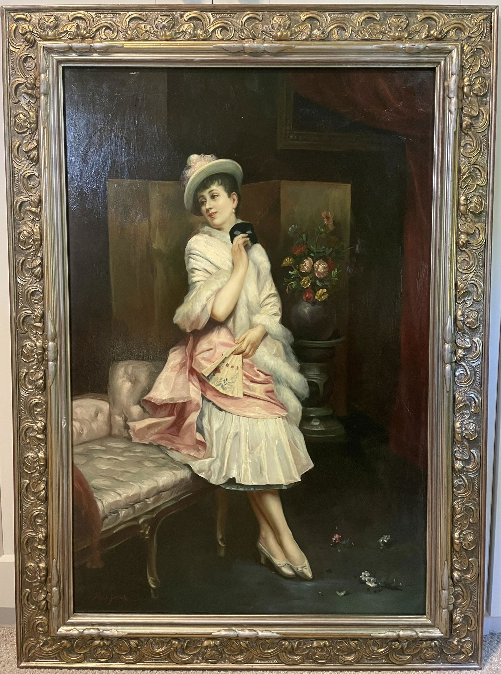 Allen Jones Oil Painting Gold Frame (1 of 3)