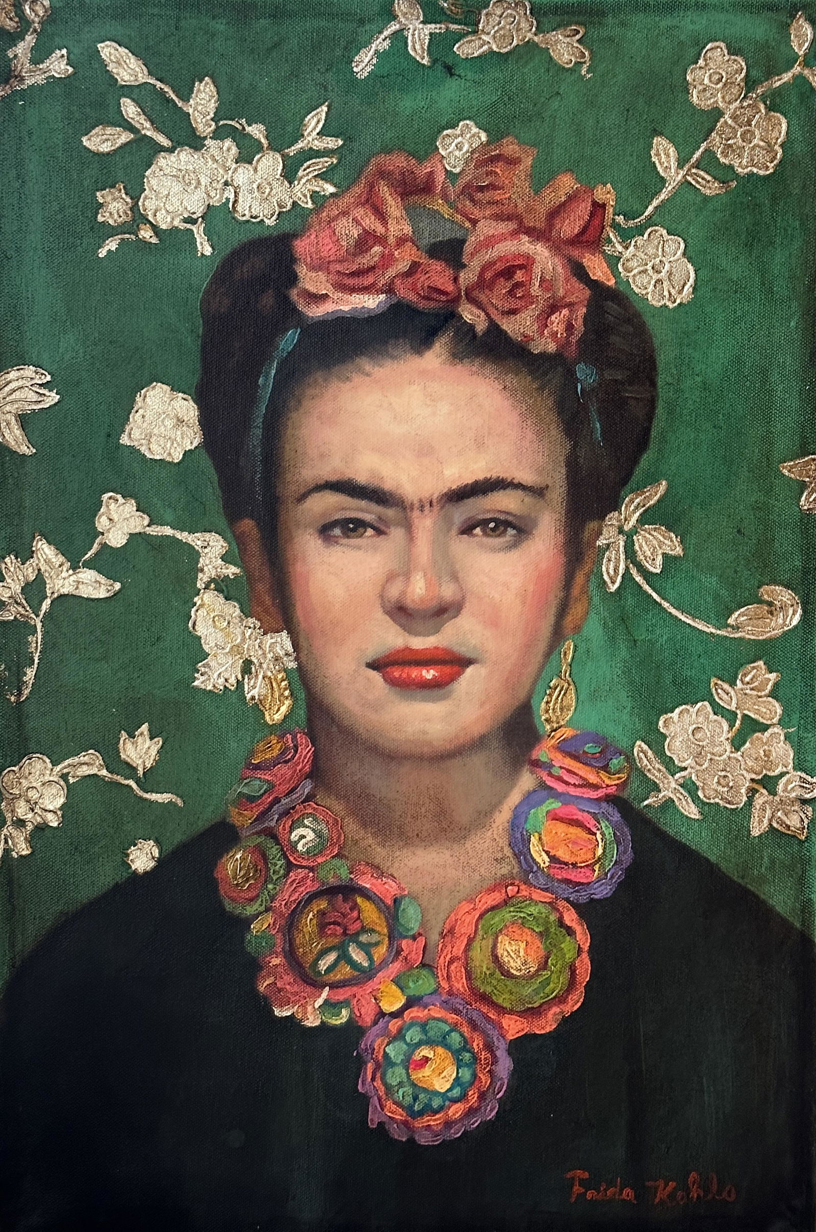 FRIDA KAHLO OIL ON CANVAS SIGNED (1 of 4)