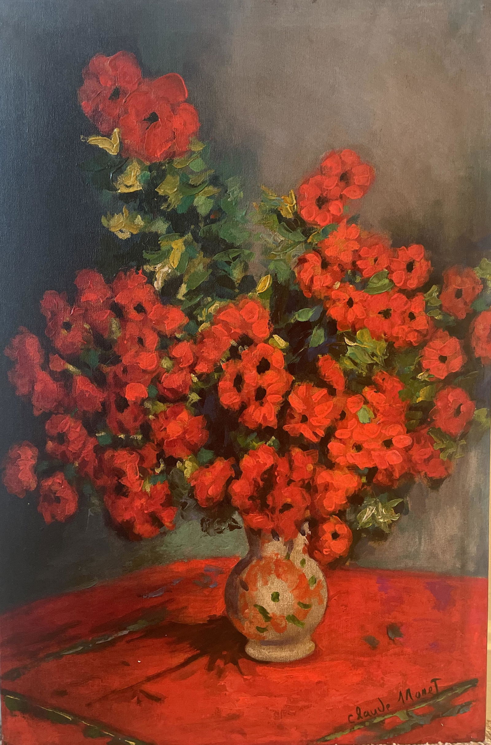 Claude Monet Oil on Canvas Painting Hand Signed (1 of 5)