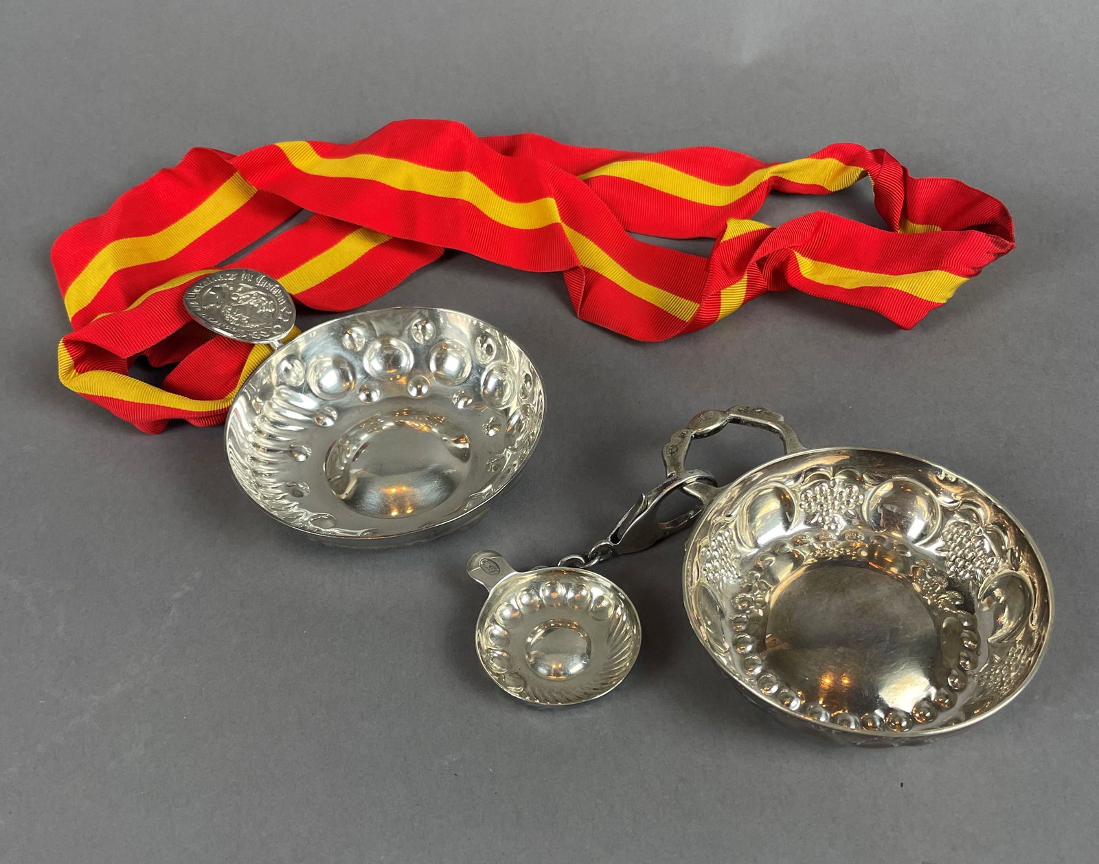Group of Silver and Plated Silver Taste Vins (1 of 9)