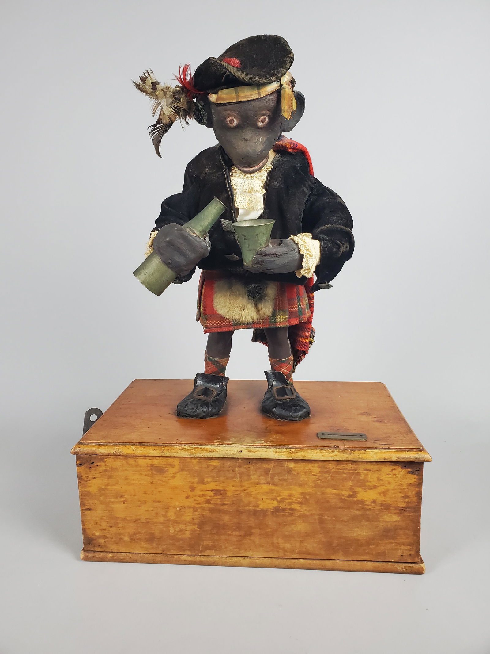 Antique Drinking Monkey Automaton In Scottish Costume (1 of 13)
