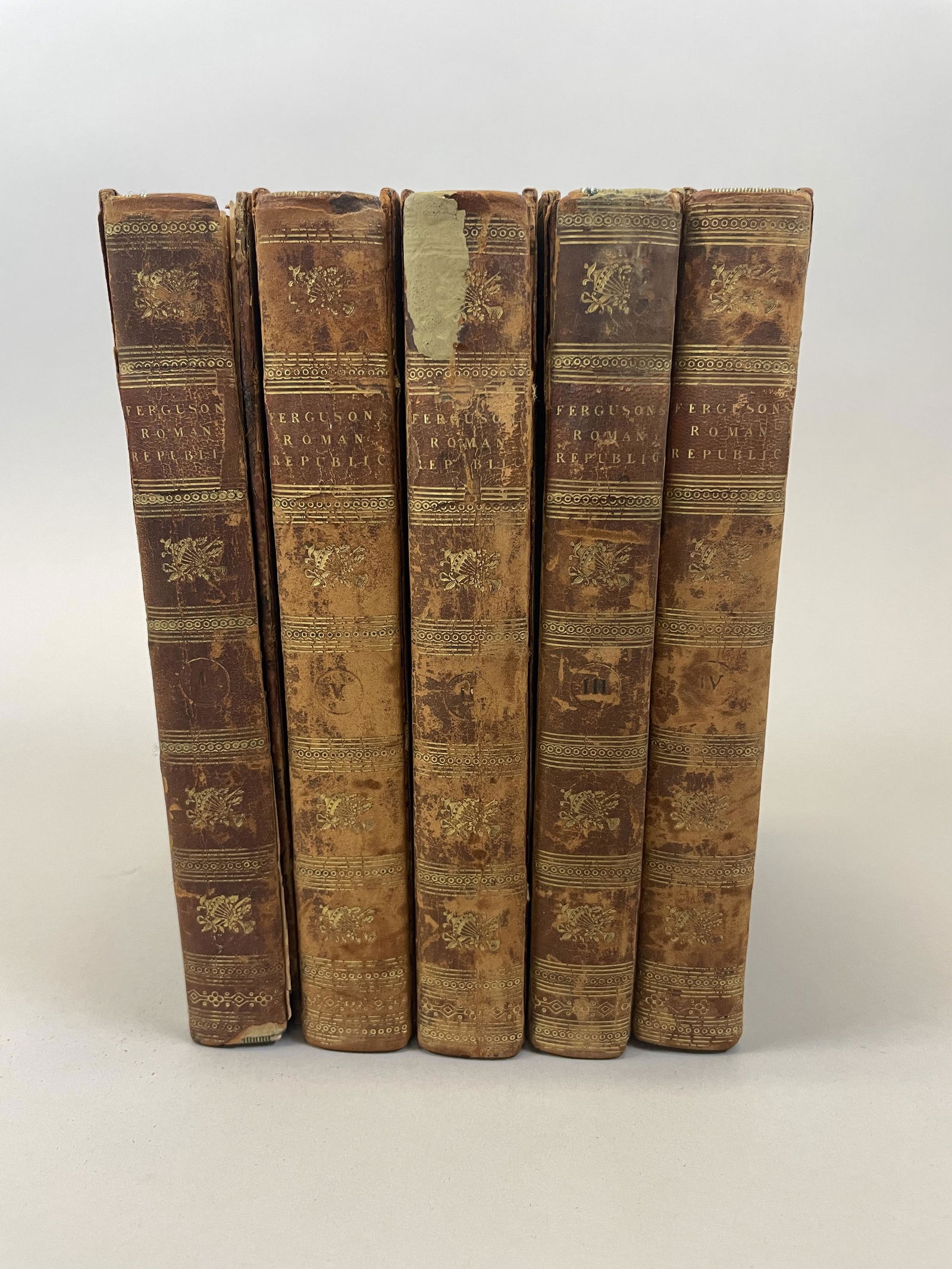 Set of 5 Antique Books, "History, Roman Republic" 1805 (1 of 5)