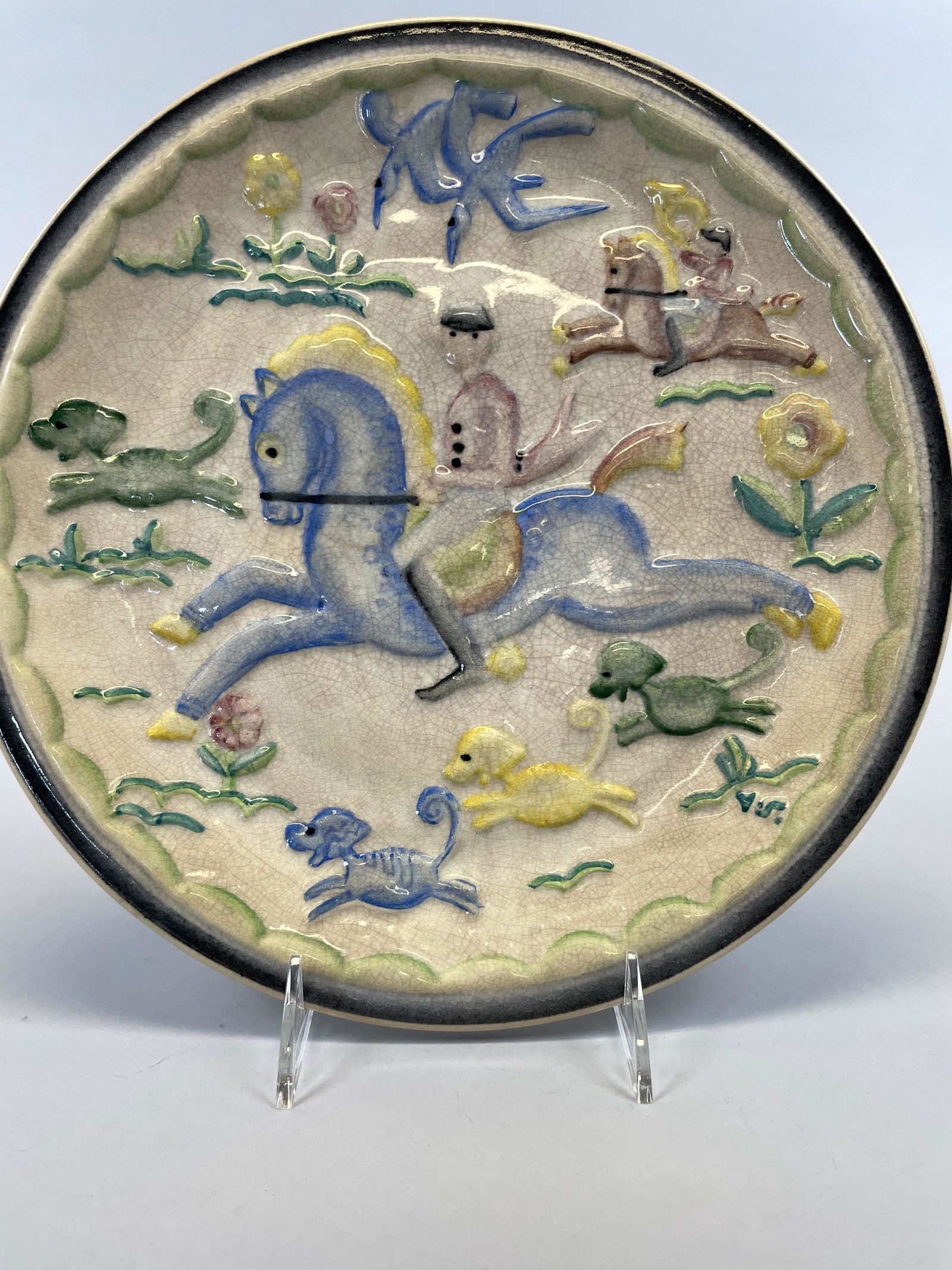 Art Deco V. Schreckengost Cowan Equestrian Motif Plate (1 of 4)