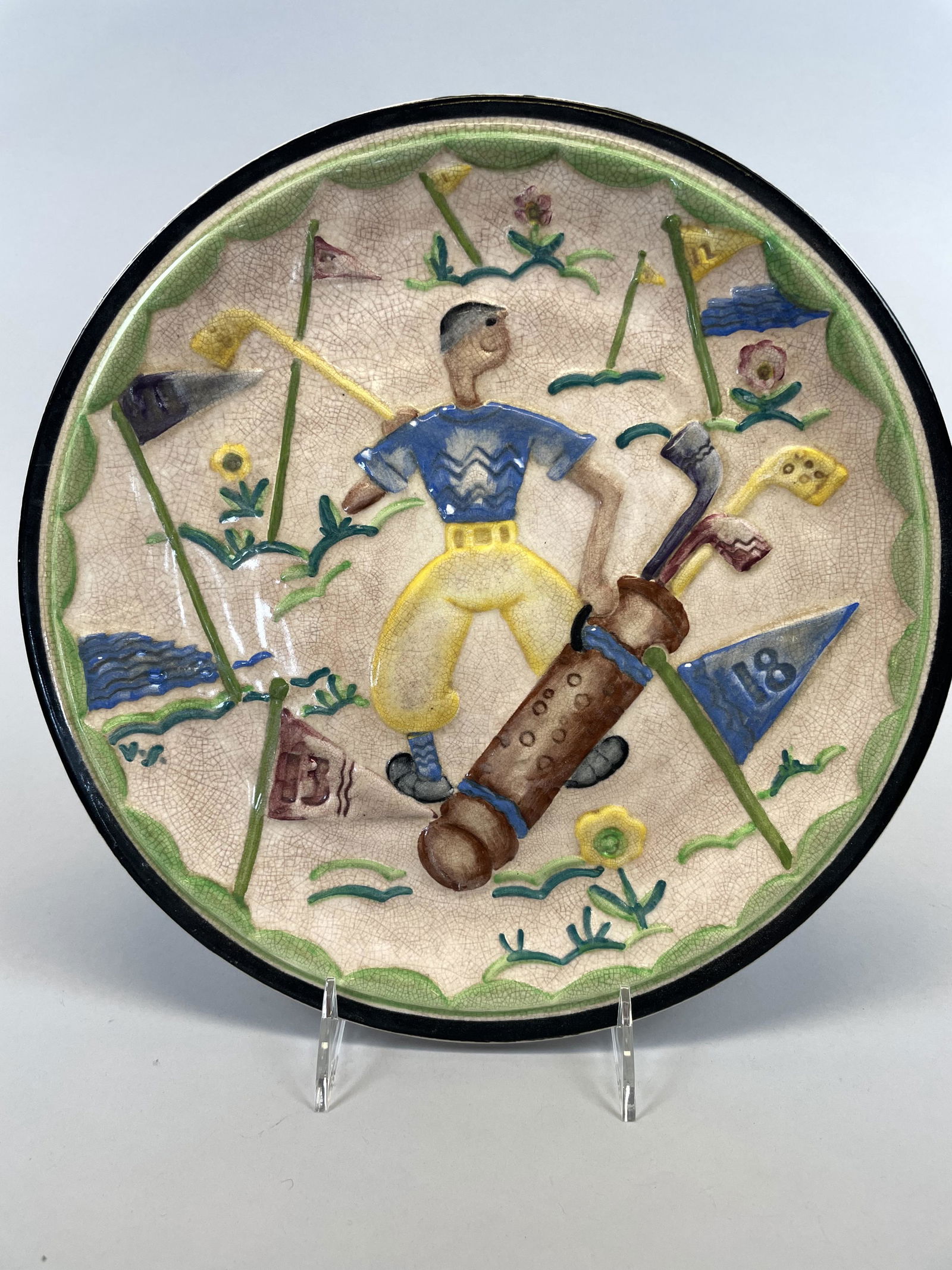 Art Deco V. Schreckengost for Cowan Pottery Golf Plaque (1 of 4)