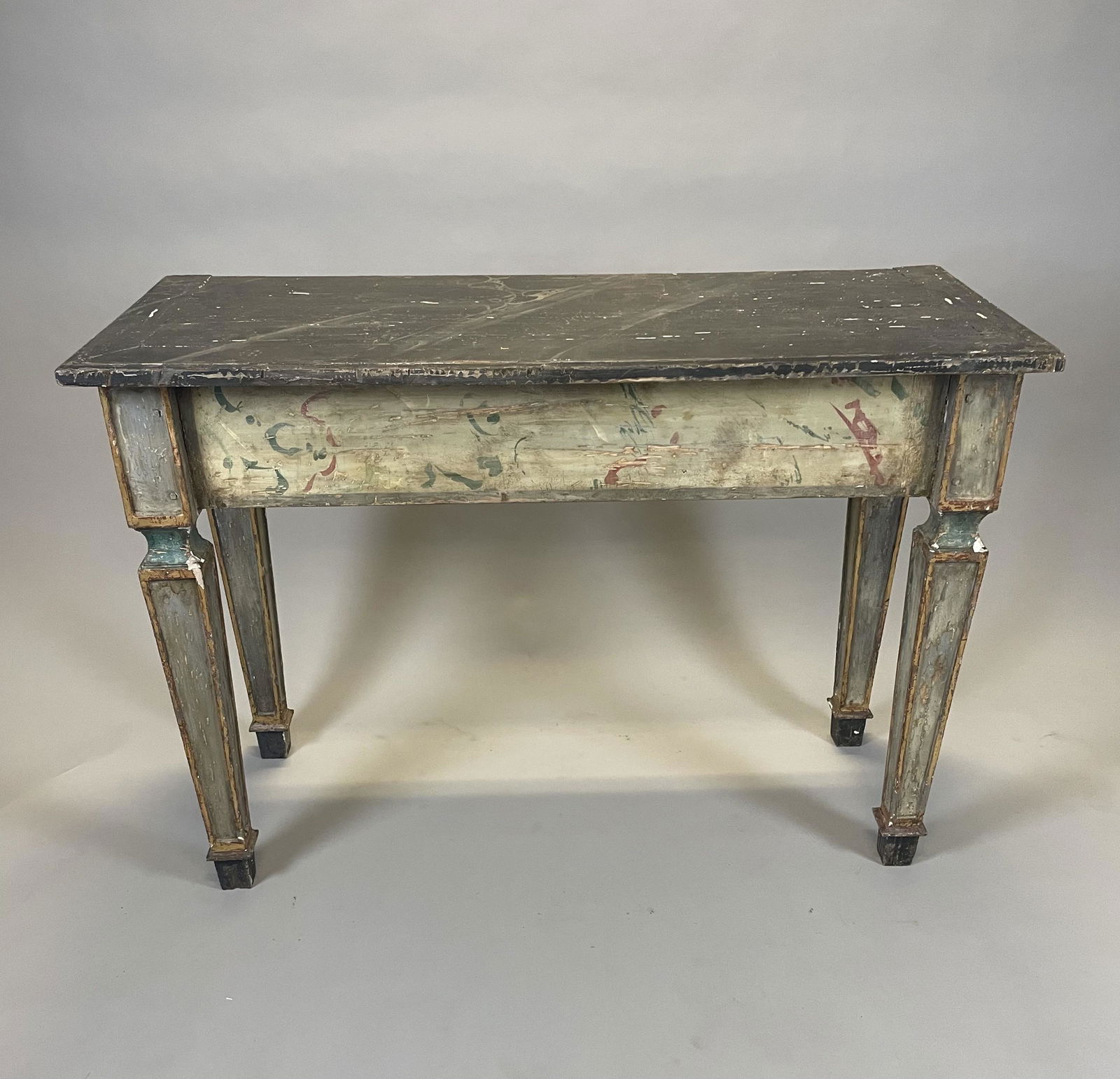 Rustic Antique Italian Painted Console Table 18/19thc. (1 of 8)
