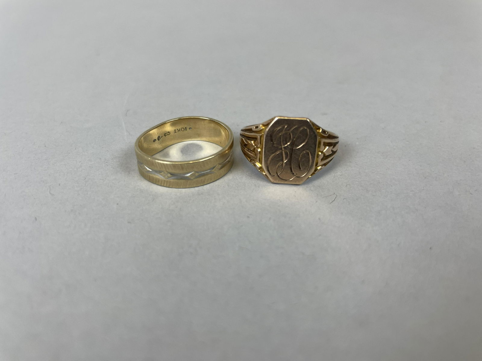 Two Vintage 10 Karat Yellow Gold Rings (1 of 4)