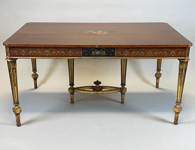 Hampton Shops Corlett Painted Satinwood Dining Table (1 of 9)