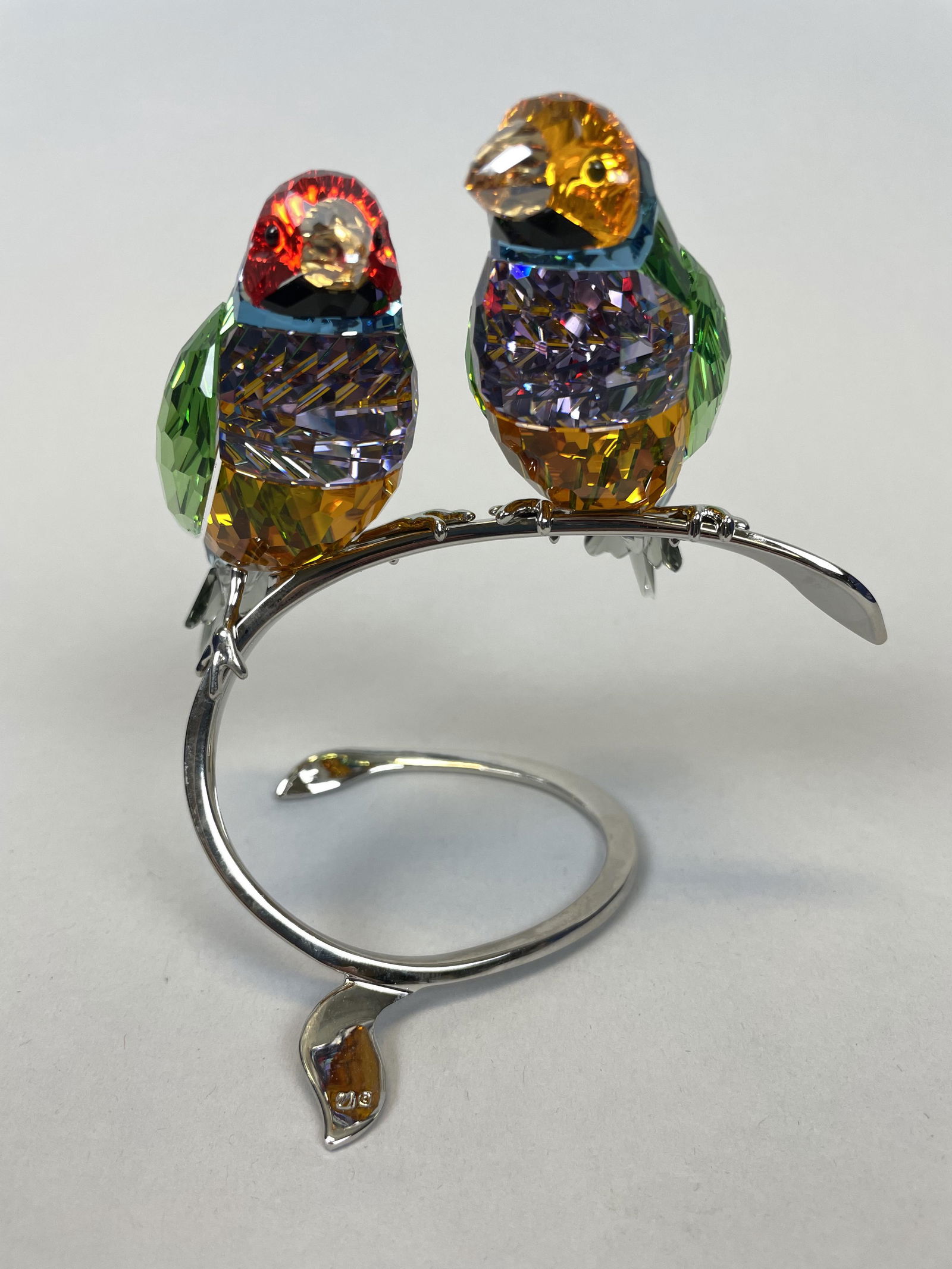 Swarovski Peridot Gouldian Finches Crystal Figurine (1 of 6)
