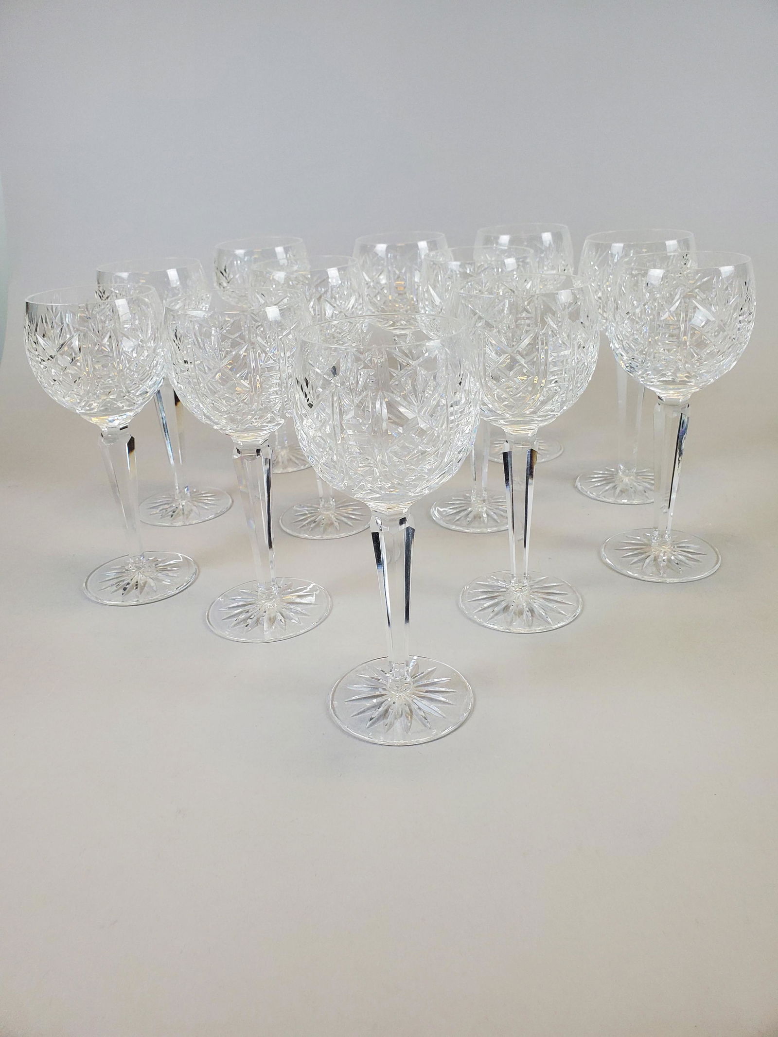 Twelve (12) Waterford Clare Cut Crystal White Wines (1 of 3)