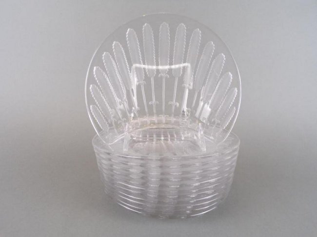 12 Lalique Crystal JAFFA Salad Plates (1 of 6)