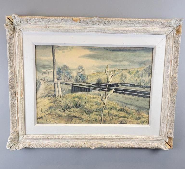 Watercolor Landscape Painting, Clarence H. Carter (1 of 9)