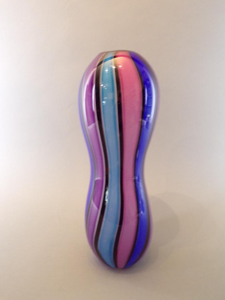 Contemporary Hand-Blown Art Glass Vase, Isira, 1997 (1 of 7)