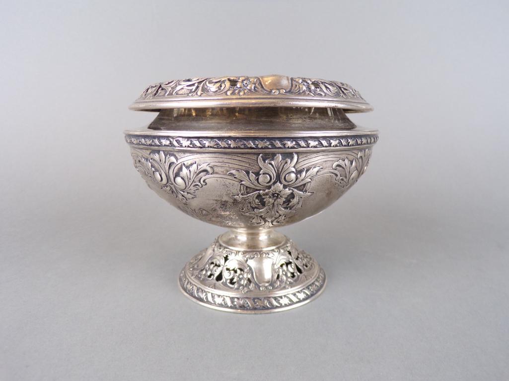 Antique  19th C Gorham Sterling Silver Waste Bowl (1 of 6)