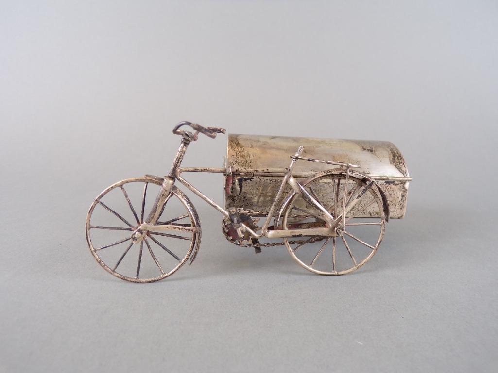 J. Gratacos Mexican Silver Bicycle Box, 1940's (1 of 7)