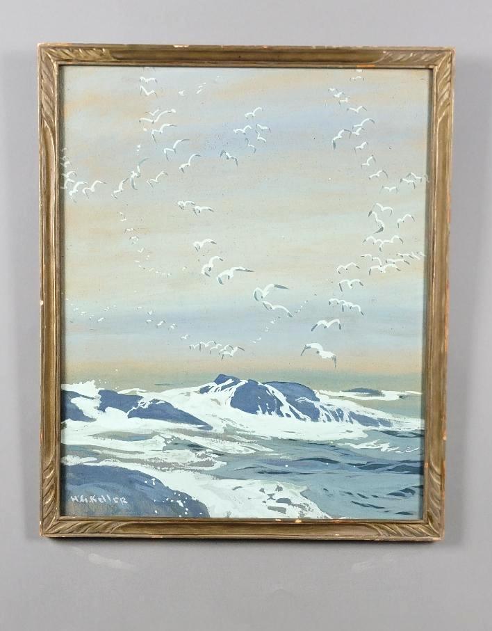 Seaside Watercolor Painting, Henry G. Keller (1 of 11)