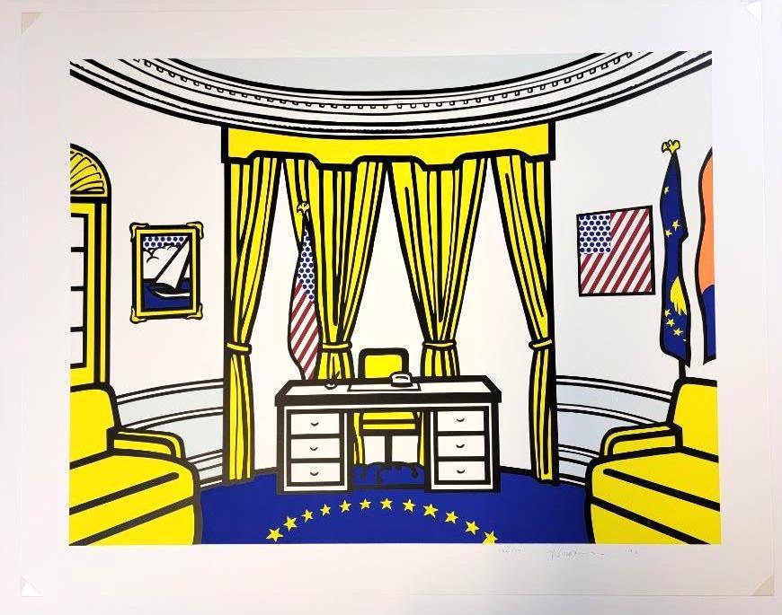 "The Oval Office" Signed Screenprint, Roy Lichtenstein (1 of 20)