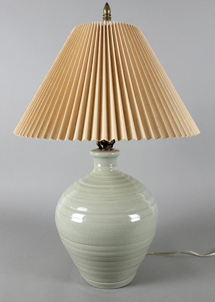 Simon Pearce Belmont Celadon Table Lamp (1 of 4)