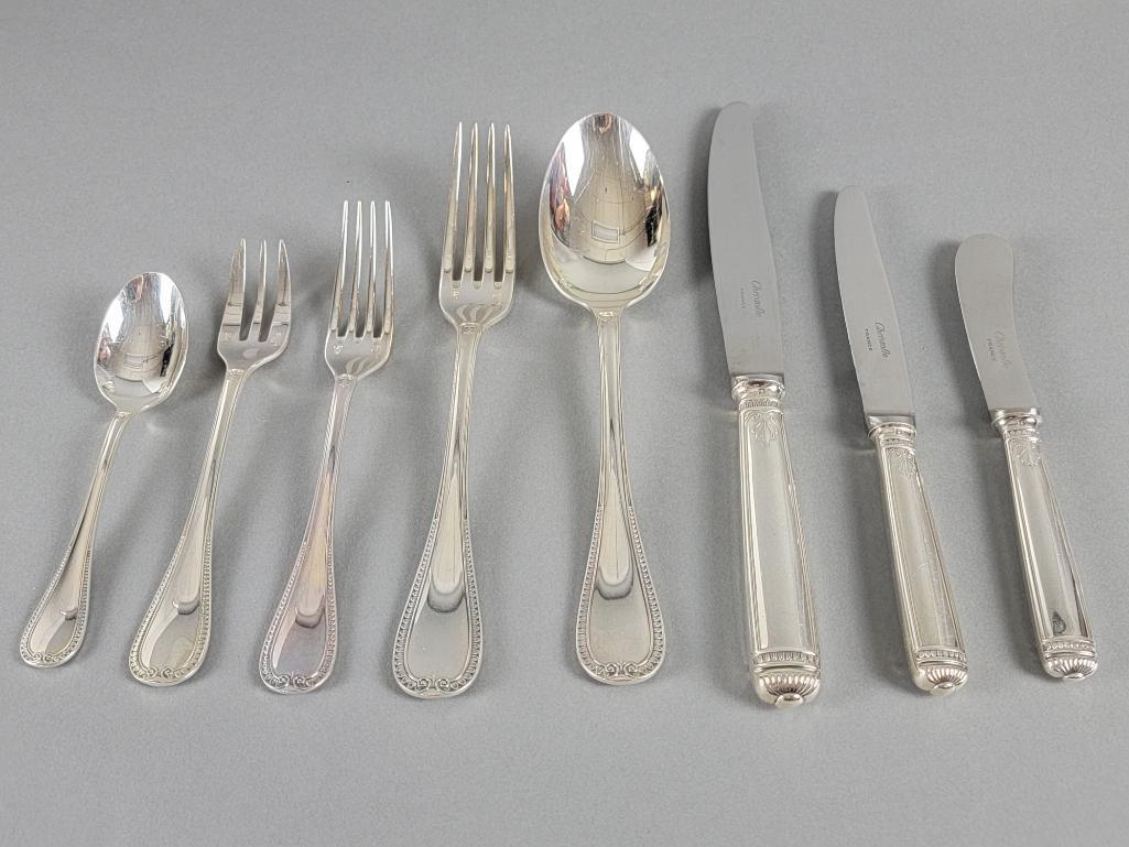 110 PC Christofle Malmasion Flatware Set, Silver Plate (1 of 11)