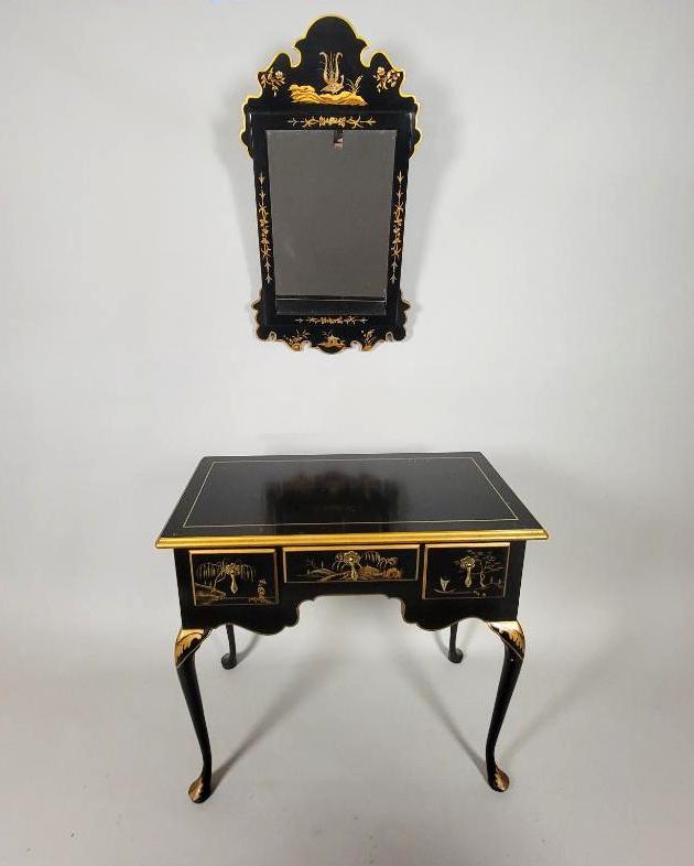 Baker Chinoiserie Low Boy w/ Mirror (1 of 10)