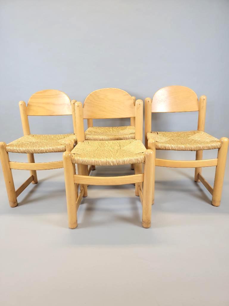 Hank Lowenstein MCM Italian Rush Seat Dining Chairs (1 of 8)