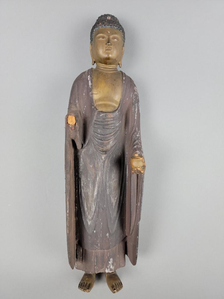 Antique Japanese Edo Carved Figurine of a Buddha (1 of 12)
