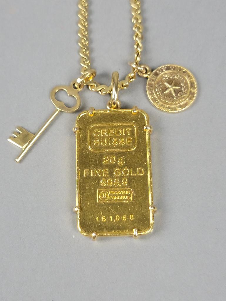 Fine Gold Bar Necklace