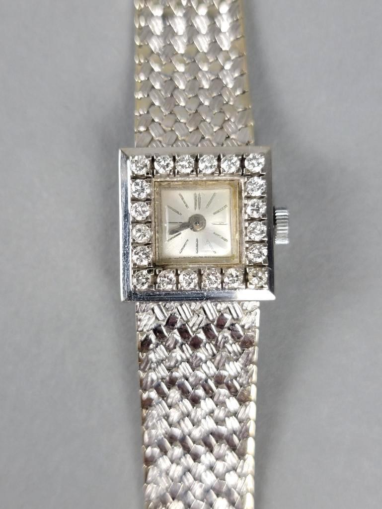 Ladies 18K White Gold & Diamond Wrist Watch (1 of 11)