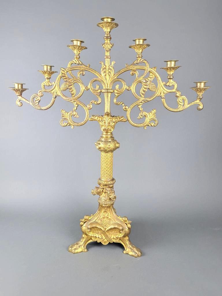 LG Antique 19th C. French Ecclesiastic Candelabra (1 of 10)