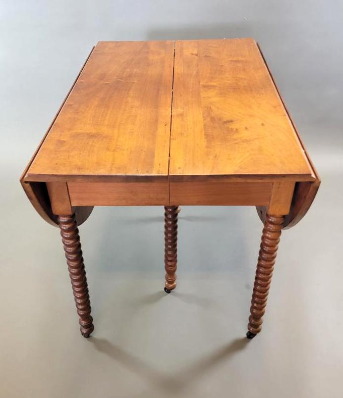 Antique 19th C. American Primitive Walnut Drop Leaf Dining Table (1 of 10)