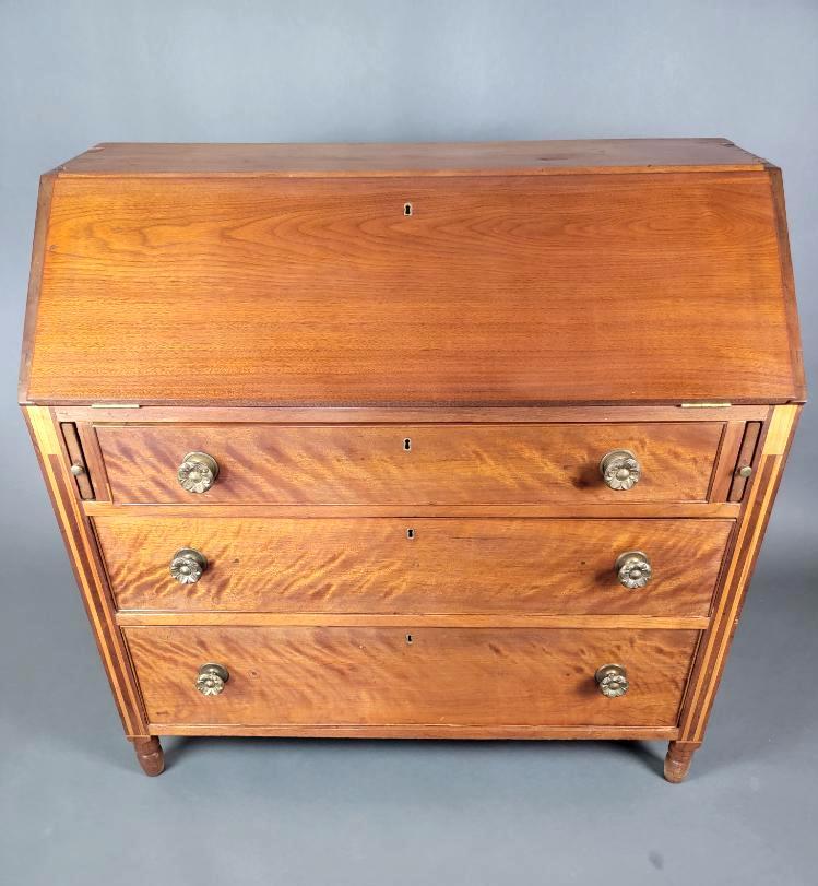 19th C. Early American Slant Front Secretary Desk (1 of 15)
