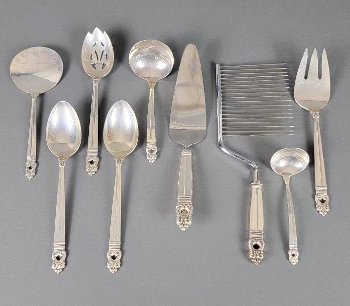 109 PC International Sterling Co. 'Royal Danish' Flatware Service Set (1 of 16)