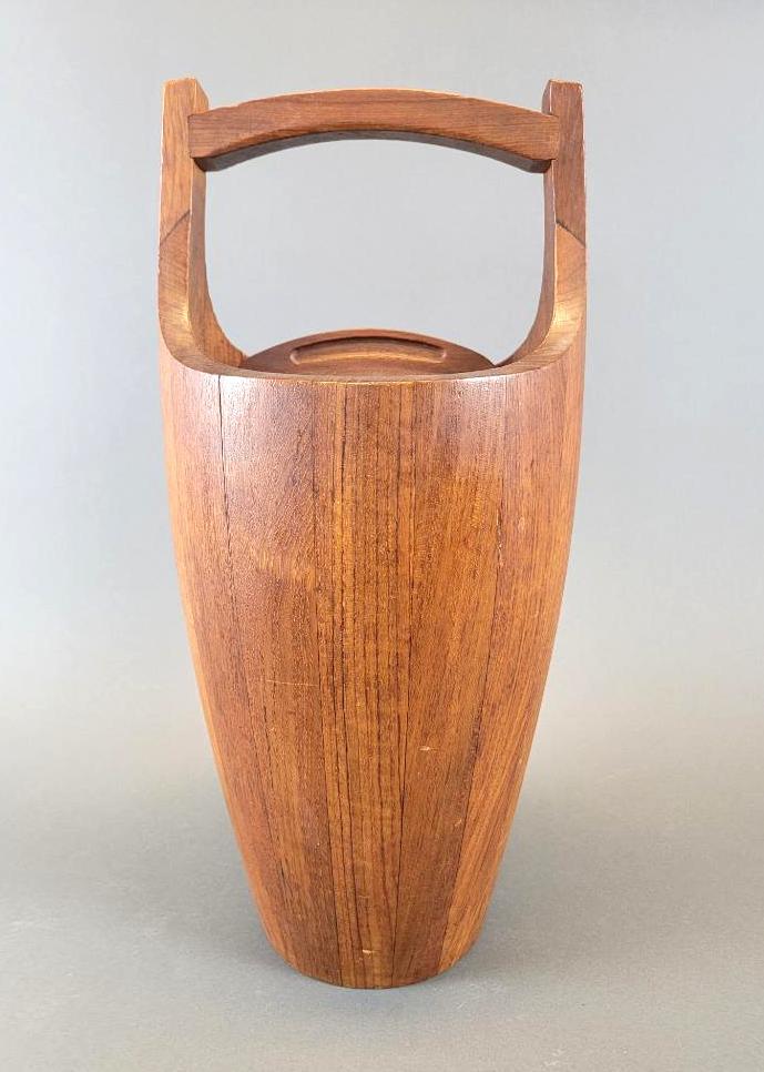 Mid Century Modern Danish Teak Ice Bucket, Jens Quistgaard for Dansk (1 of 9)