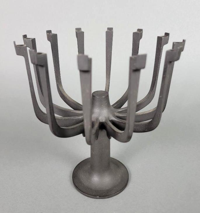 Mid Century Modern Gunnar Cyren for Dansk Cast Iron Candle Holder (1 of 7)