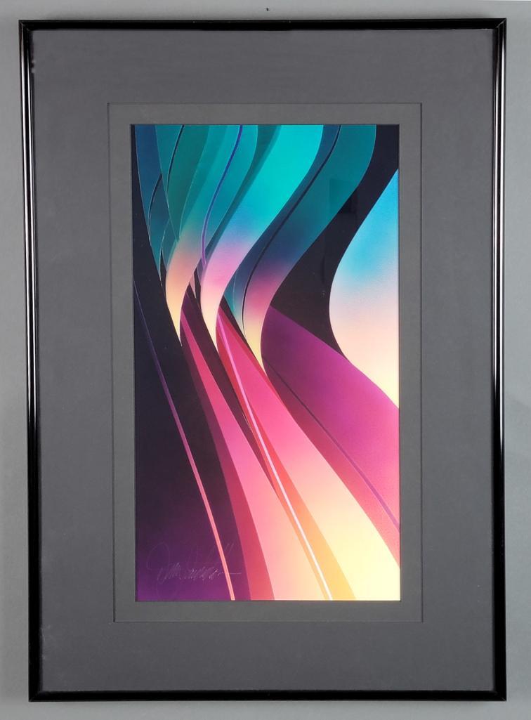 Orig Airbrushed Watercolor Painting, Signed, Dean Lauderdale (1 of 8)