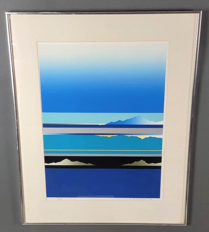 Tetsuro Sawada  Signed Mountain Landscape Lithograph (1 of 6)