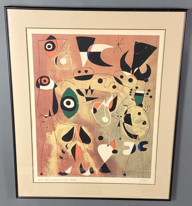 Joan Miro、FEMME AU MIROIR、海外版希少レゾネ、状態良好 Joan Miro、FEMME AU MIROIR、海外版希少レゾネ、状態良好
