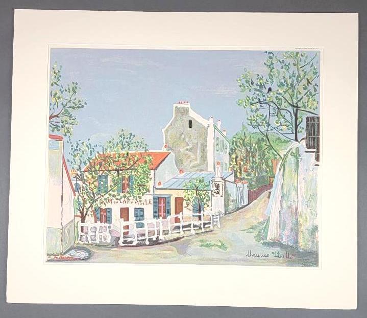 French Fauvist Lithograph "Cabaret du Lapin Agile" Maurice Latrillo (1 of 10)