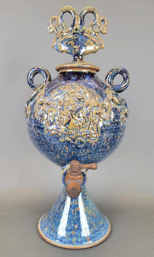 Whimsical LG David Batz Studio Pottery Beverage Dispenser (1 of 11)