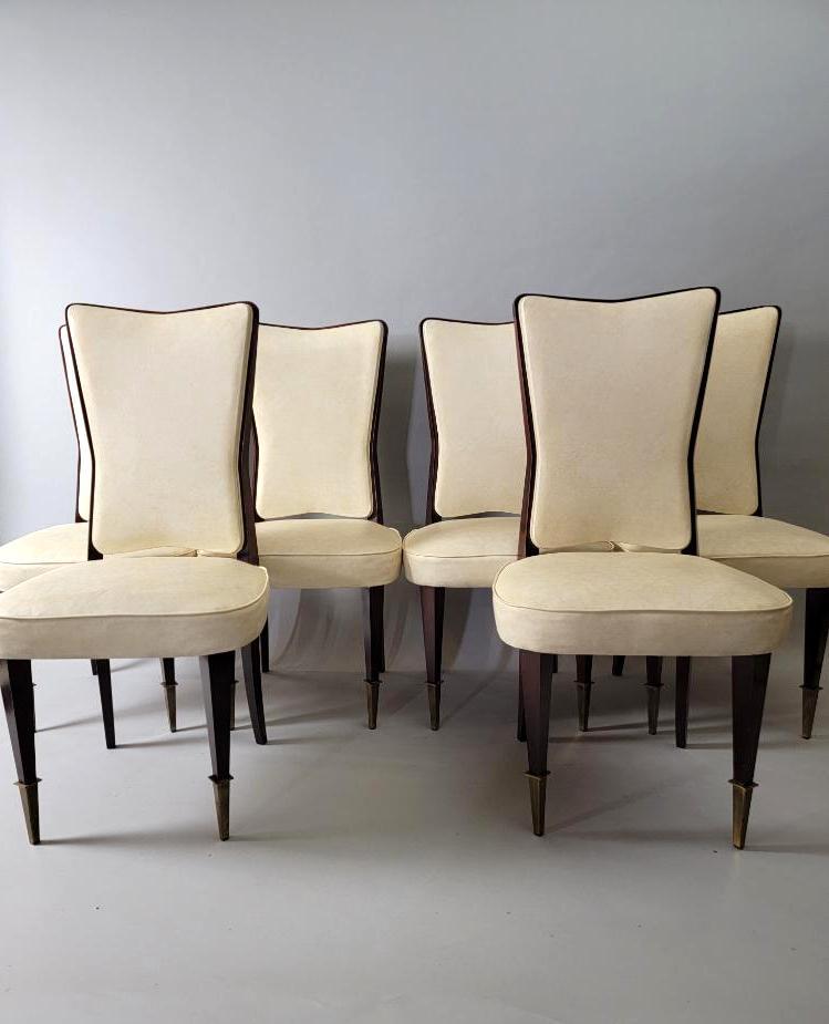 Art Deco Rosewood Laminate Dining Table w/ 6 Chairs (1 of 20)