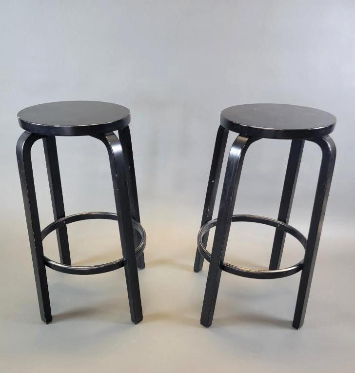 Pair of Artek Counter Stools 64, Alvar Aalto, Finland (1 of 19)