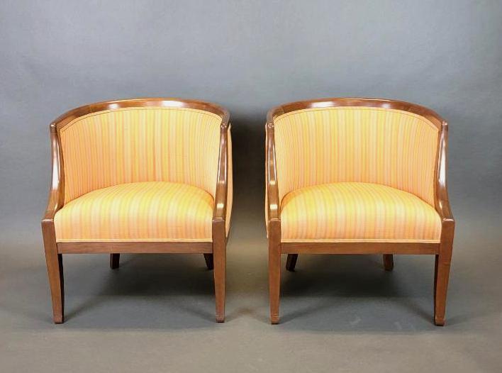 Pair Mid Century Modern American Drum Chairs (1 of 17)