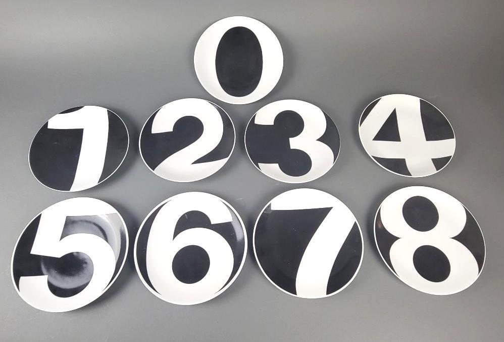 Georg Jensen Collection Porcelain Number Plate Set (1 of 4)