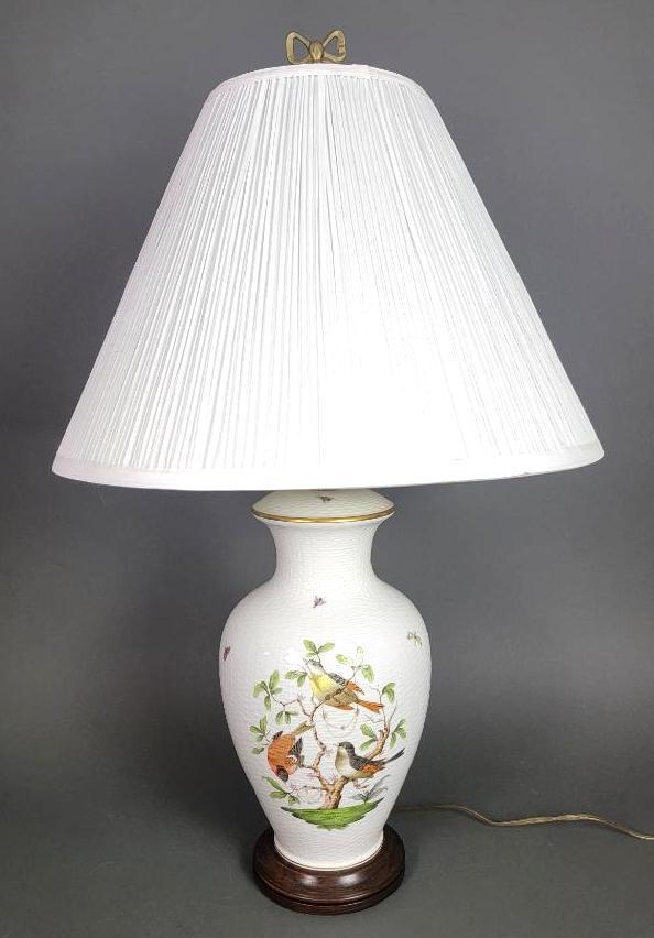 Herend Rothschild Bird  Porcelain Table Lamp (1 of 8)