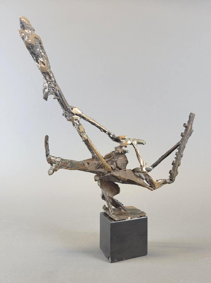 MCM Abstract Brutalist Bronze Sculpture, Virginio Ferrari (1 of 11)