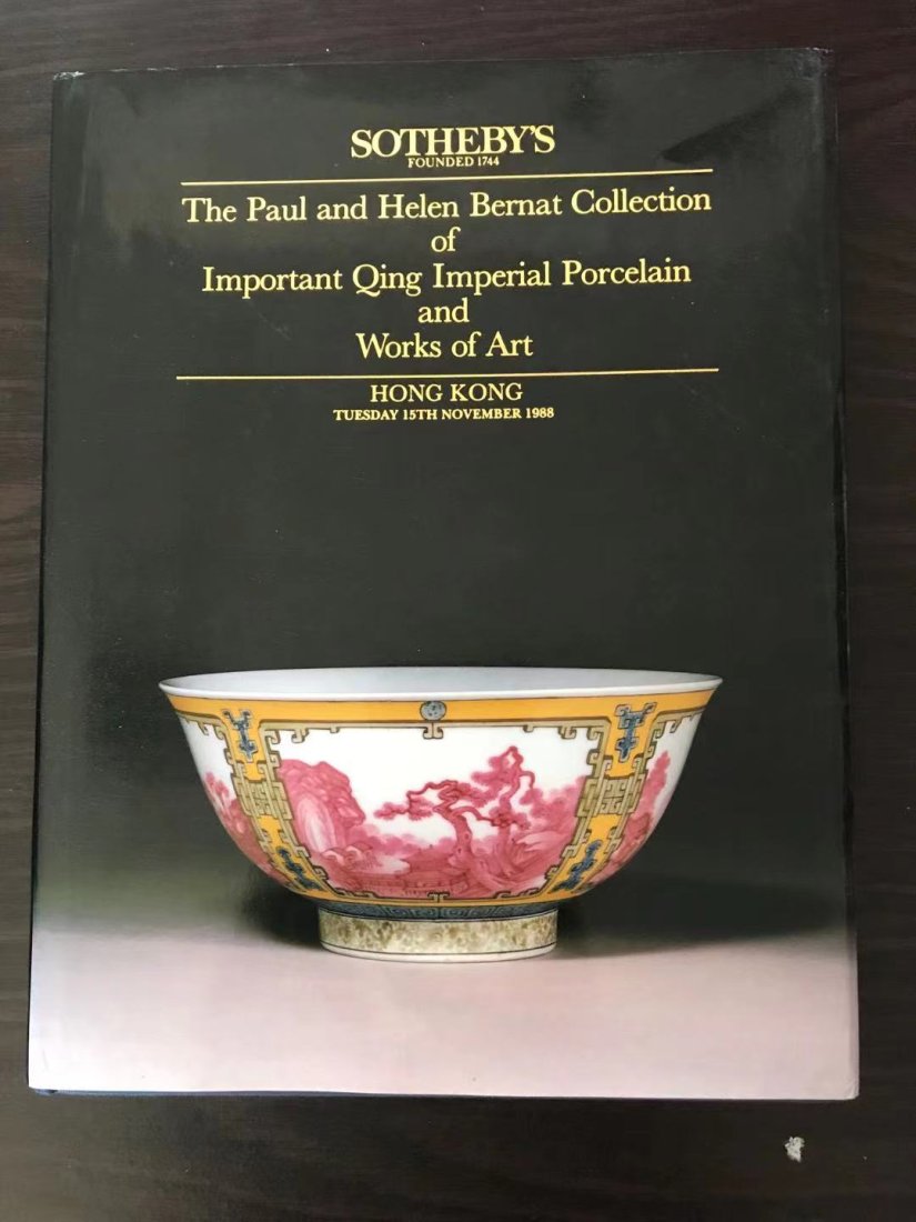 HK Sotheby's 1988 The Paul and Helen Bernat Collection of Qing Imperial Porcelain (1 of 3)