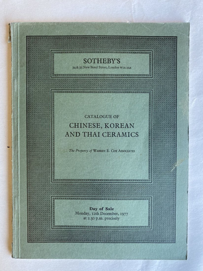LD Sotheby's 1977 Chinese Korean and Thai Ceramics: LD Sotheby's 1977 Chinese Korean and Thai Ceramics , good condition!