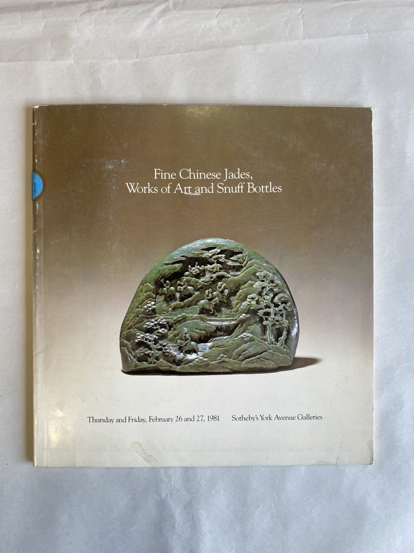 NY Sotheby's 1981 Fine Chinese Jades, Works of Art and Snuff Bottles: NY Sotheby's 1981 Fine Chinese Jades, Works of Art and Snuff Bottles, good condition!
