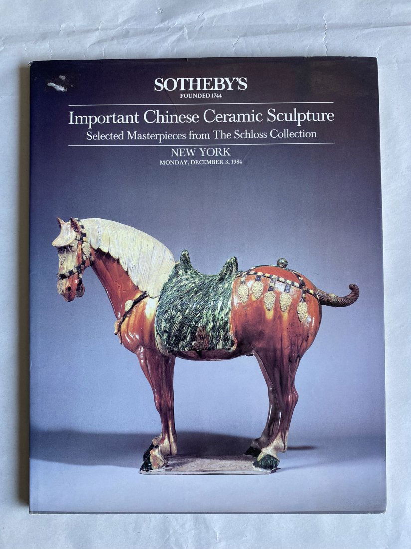 NY Sotheby's 1984 Important Chinese Ceramic Sculpture From The Schloss Collection (1 of 3)